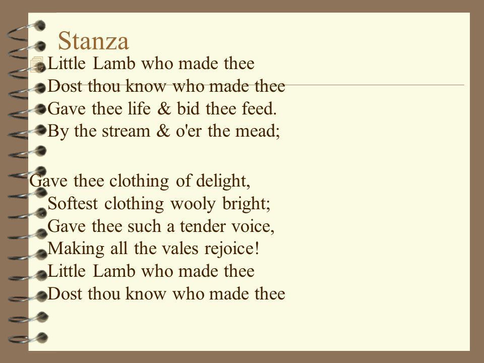 example of stanza