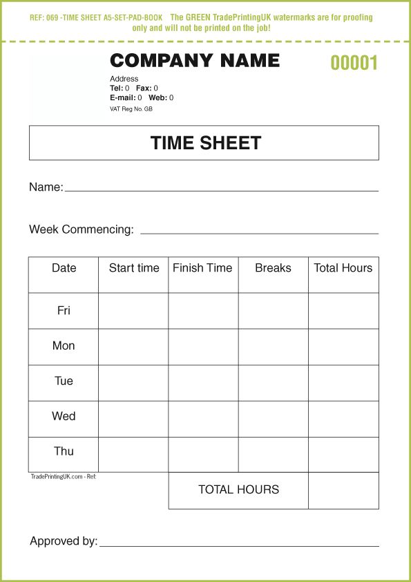 timesheet template uk