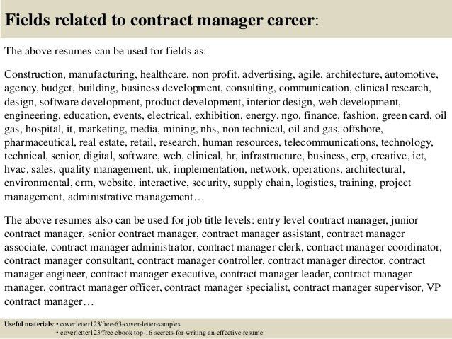 contract specialist cover letter