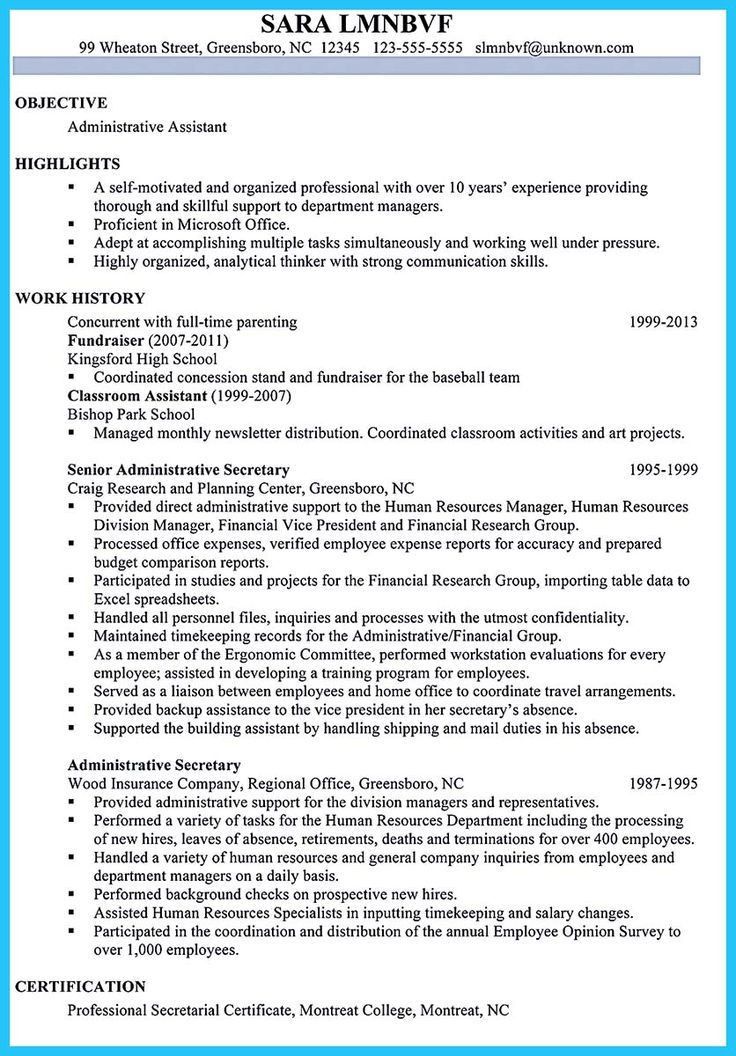 best resume for administrative assistant
