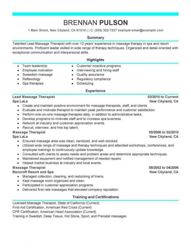 spa job description