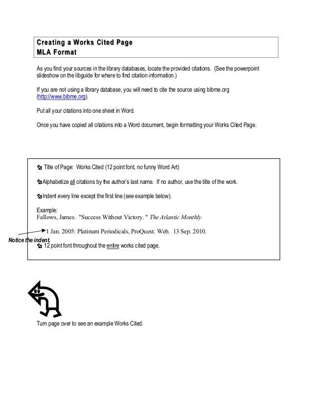 mla format bibliography page examples