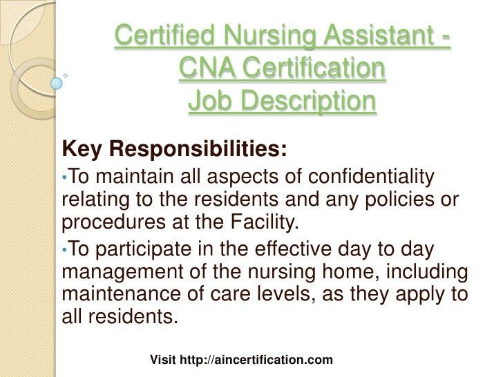 nursing assistant job description for resume