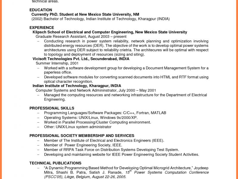ieee resume format