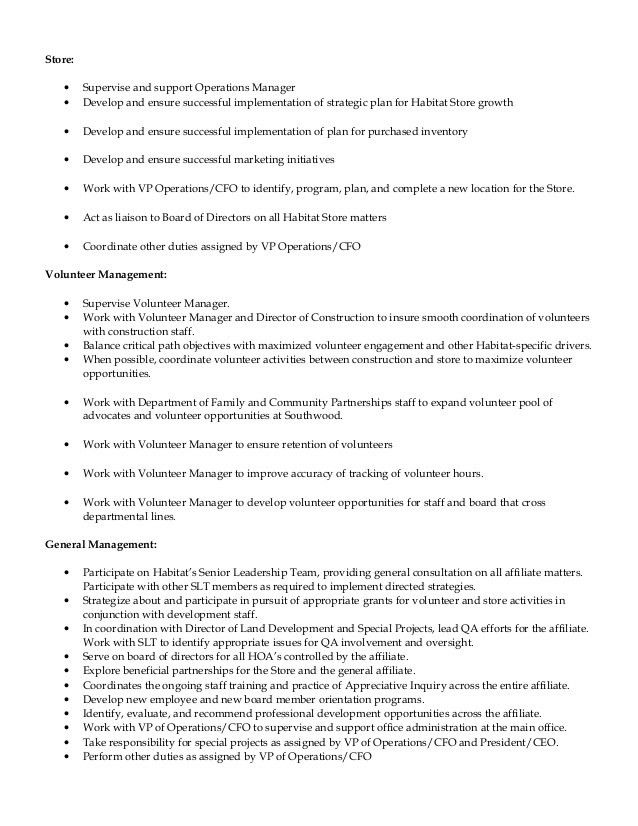 hotel operations manager job description