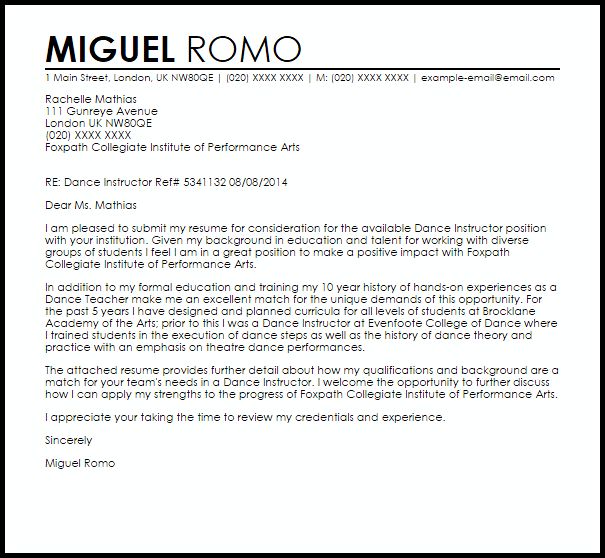 adjunct professor cover letter
