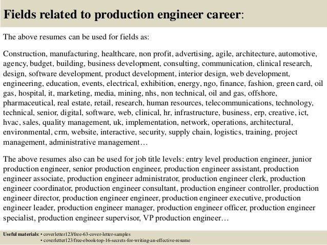 manufacturing engineer cover letter