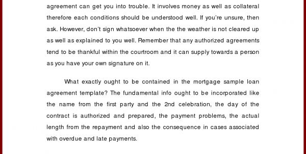 sample contract for borrowing money