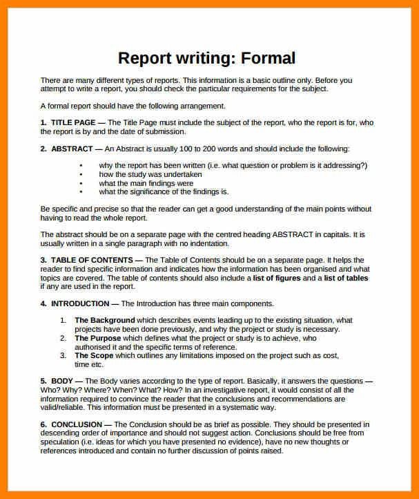 formal report title page