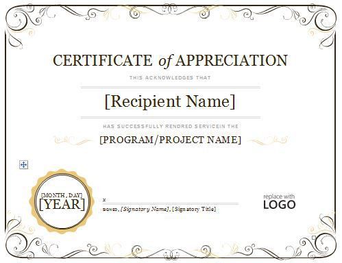 appreciation templates