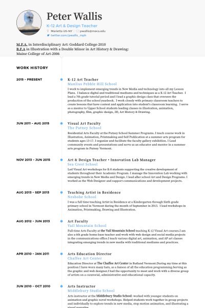 art education resume