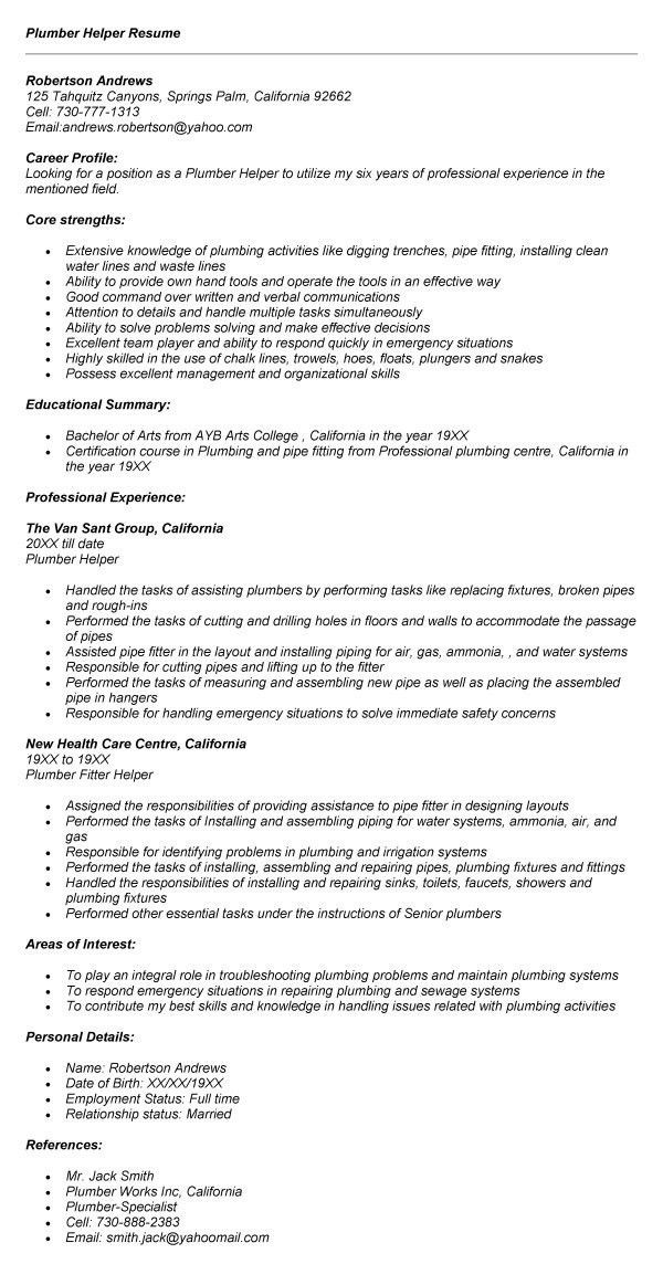 cv plumbing