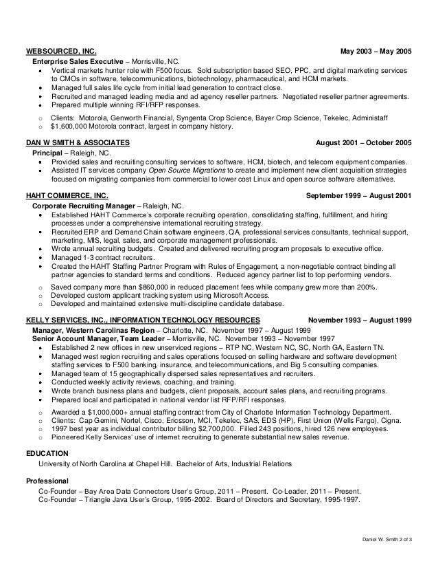 software sales resumes