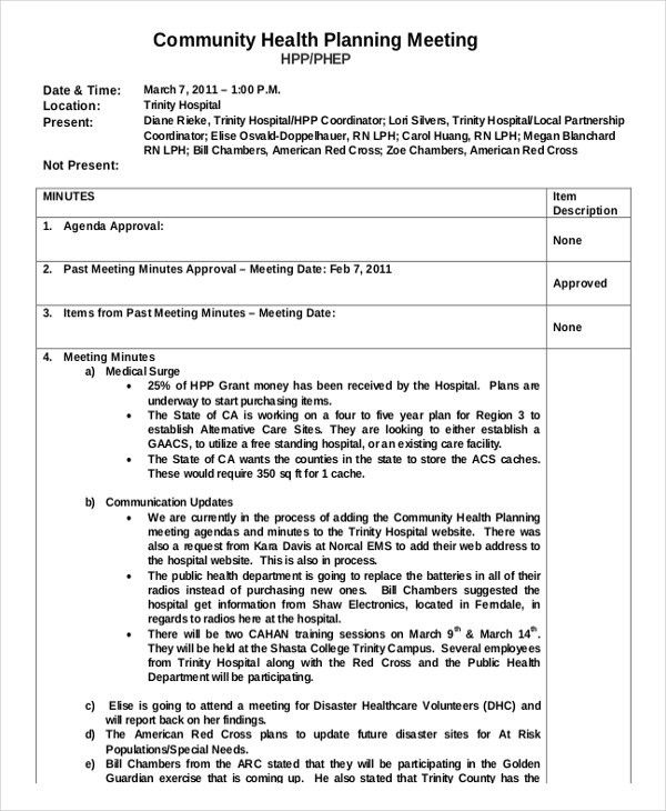 minutes of meeting template free download