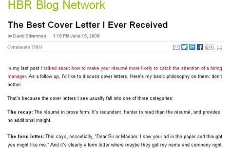 best cover letter ever