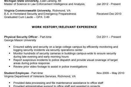 prior military resume examples