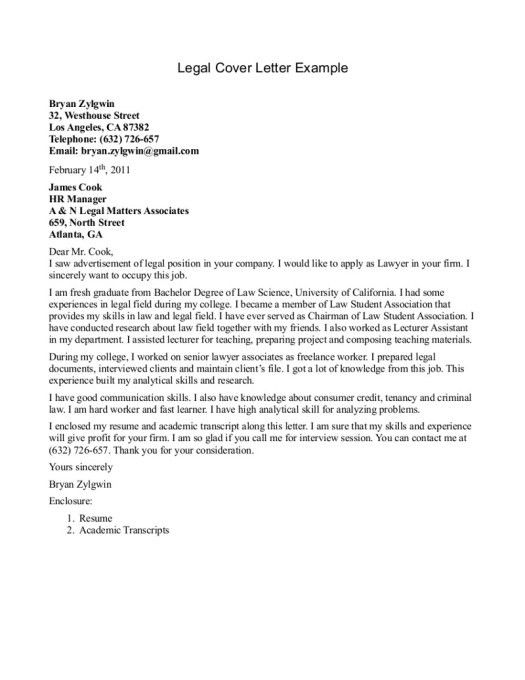 associate attorney cover letter