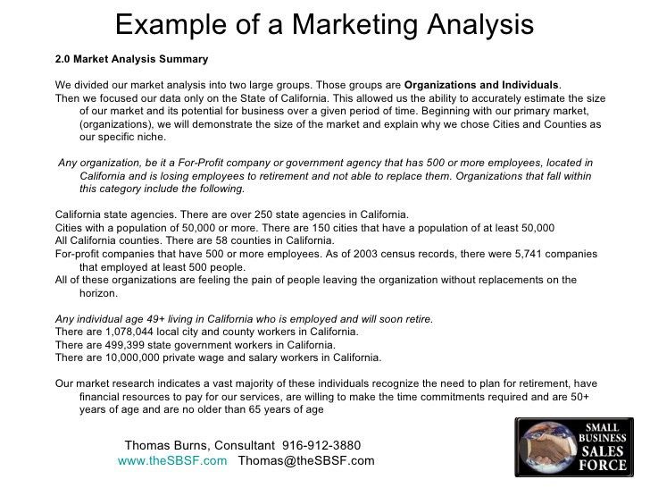 marketing analysis template
