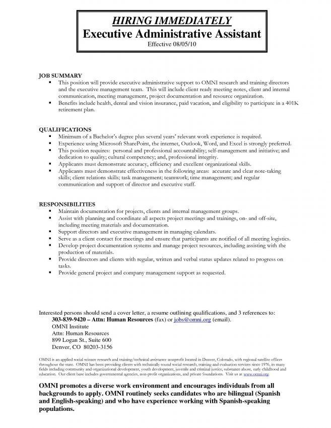 administrative assistant summary for resumes
