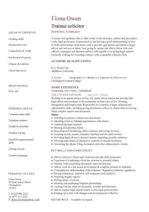 law school admissions resume samples