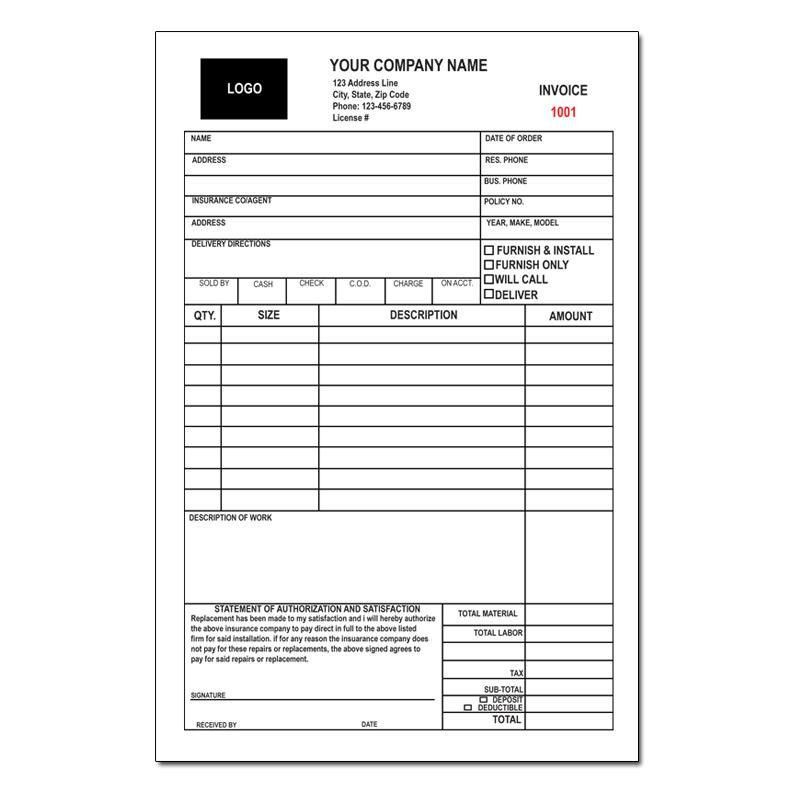 automotive repair invoice template