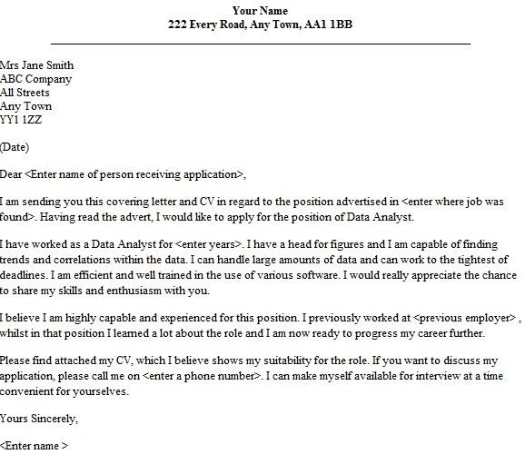 cover letter first job