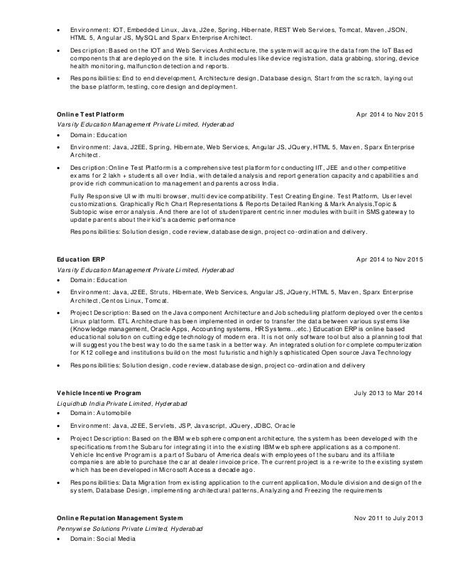 enterprise architecture resumes