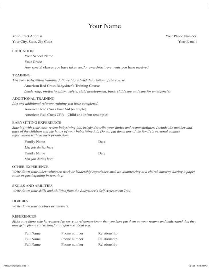 resume in canada example
