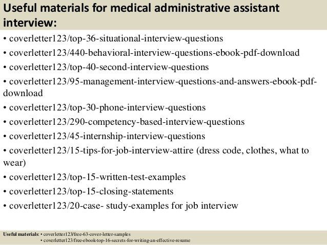 medical administrative cover letter