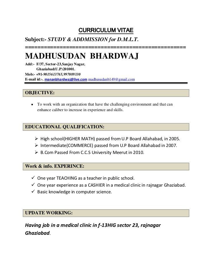 teachers biodata