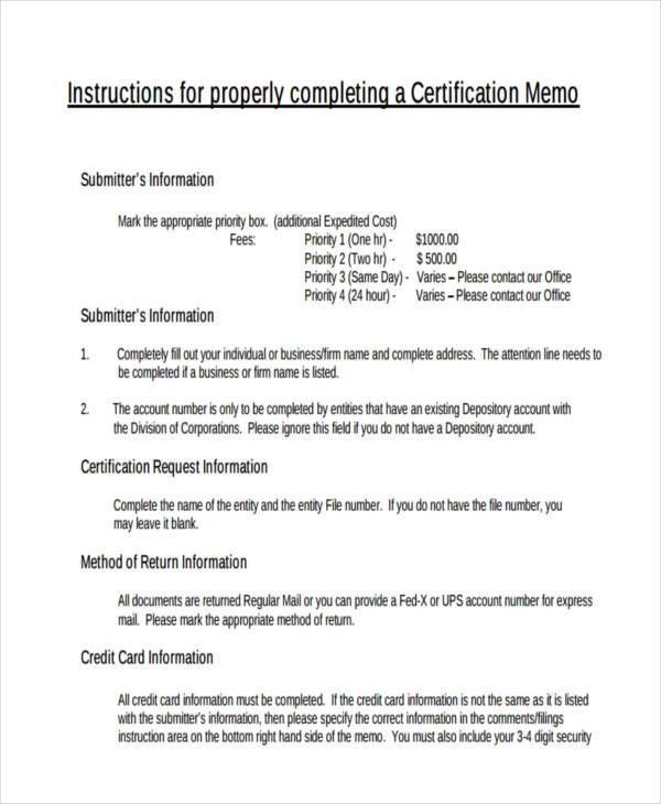 company memo template