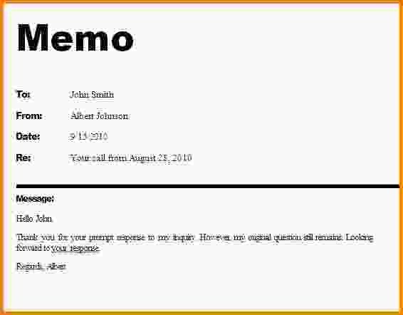 memo form