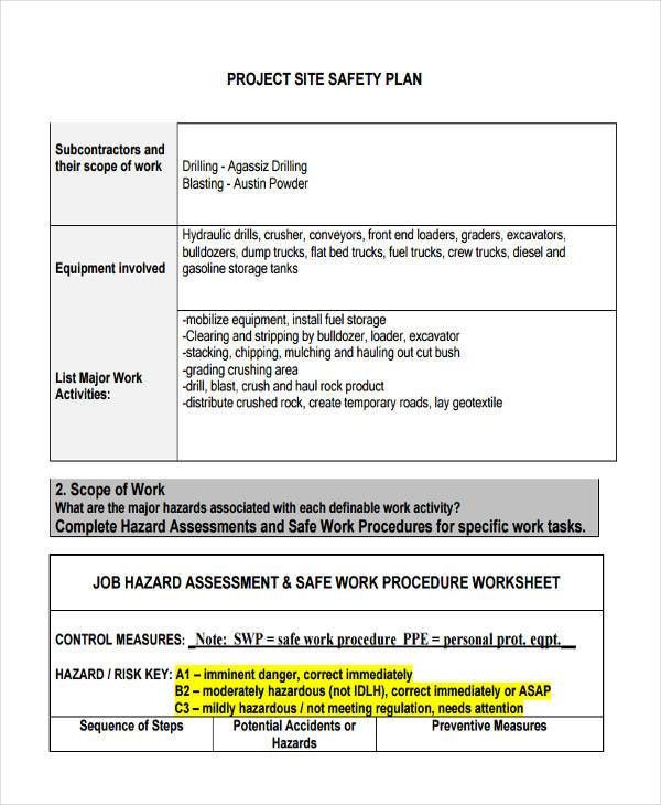 site safety plan