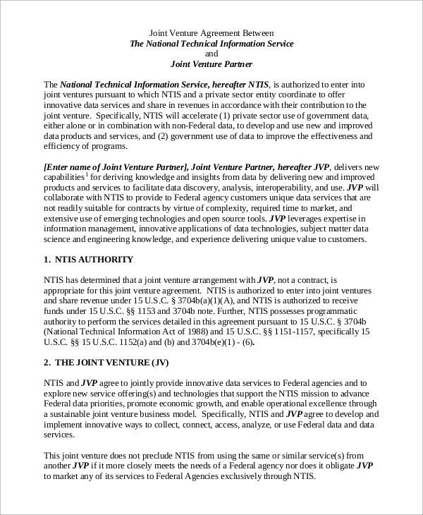 joint venture examples