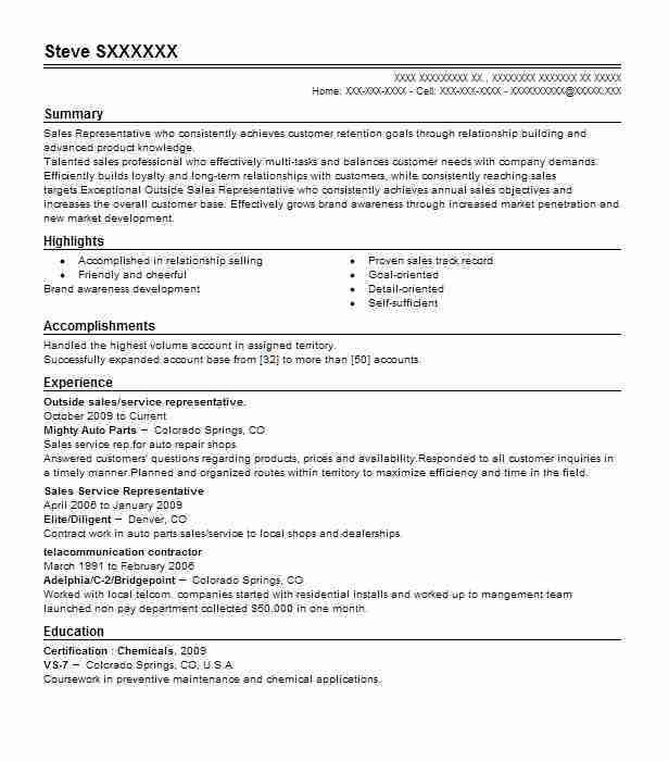 sales oriented resumes