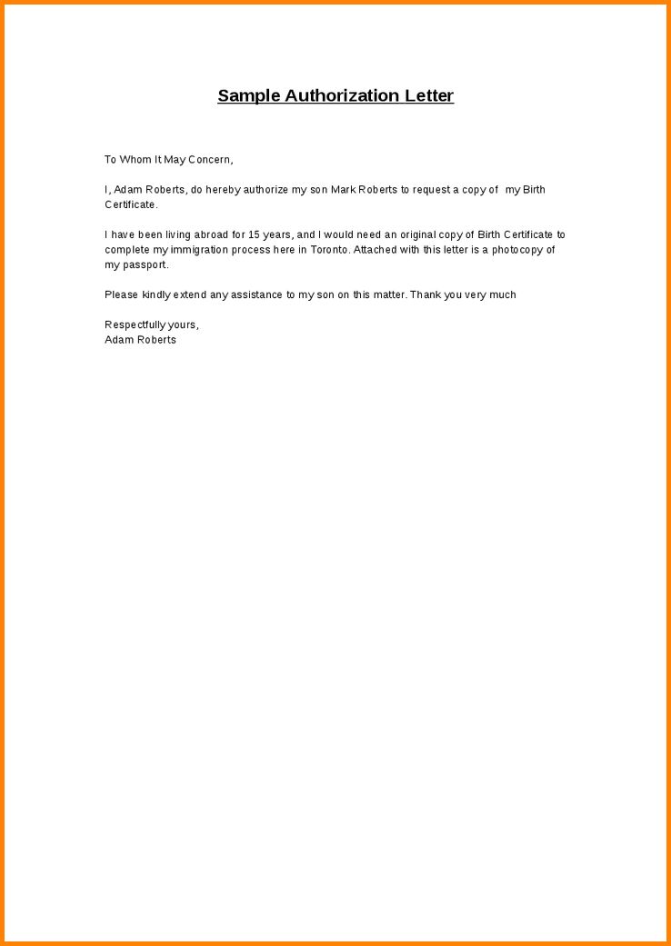 letter of authorization template