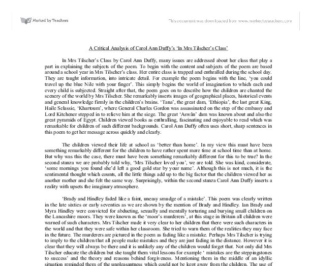 poetry analysis essay example