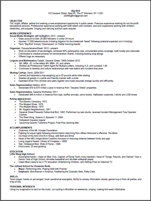 tutoring resume