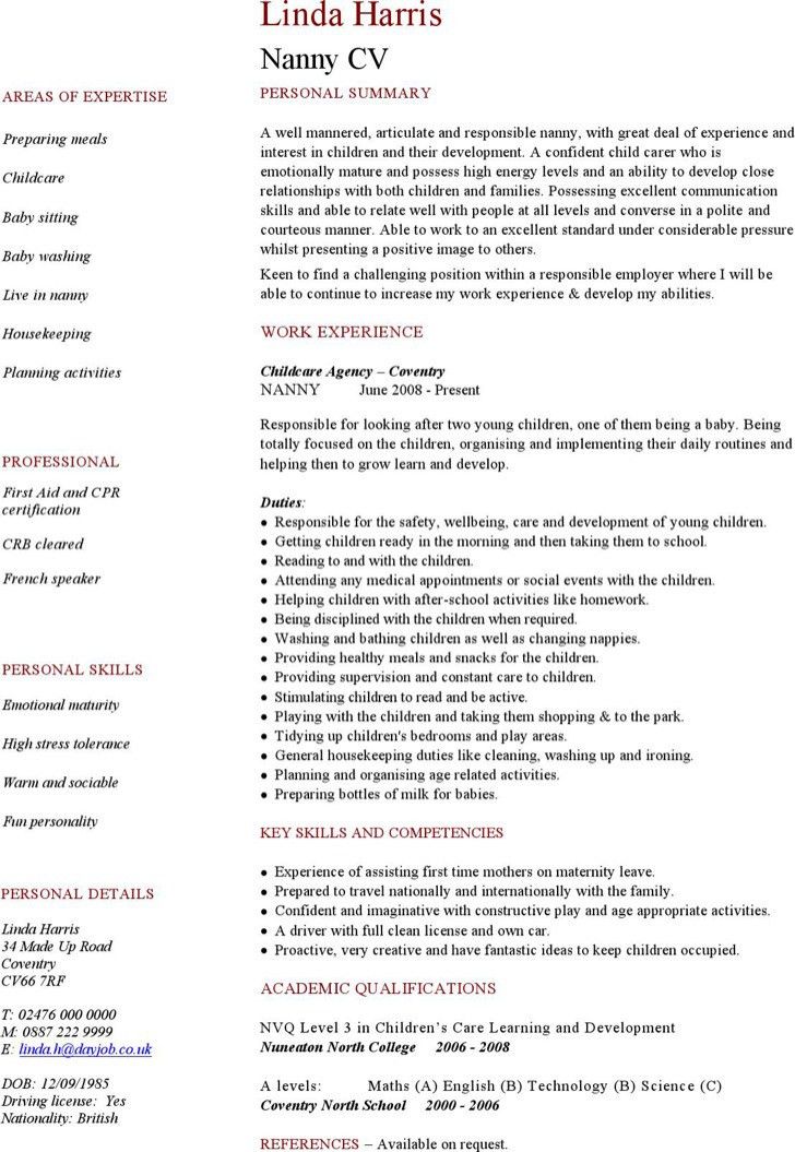 babysitting resume example