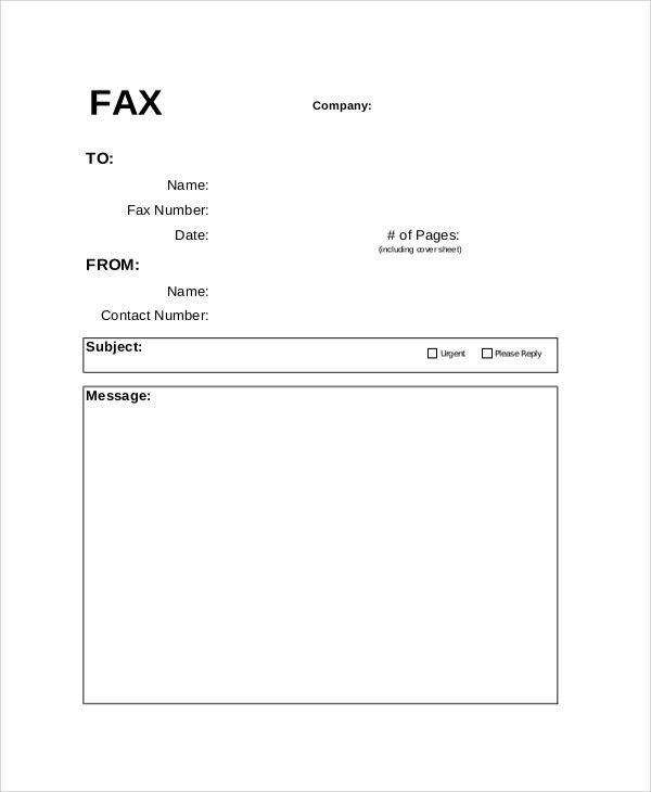 fax covering letter