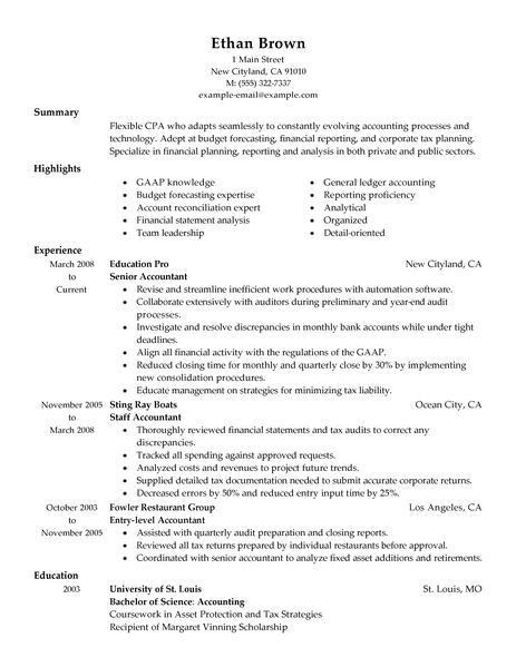 best accountant resumes