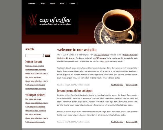 html css template