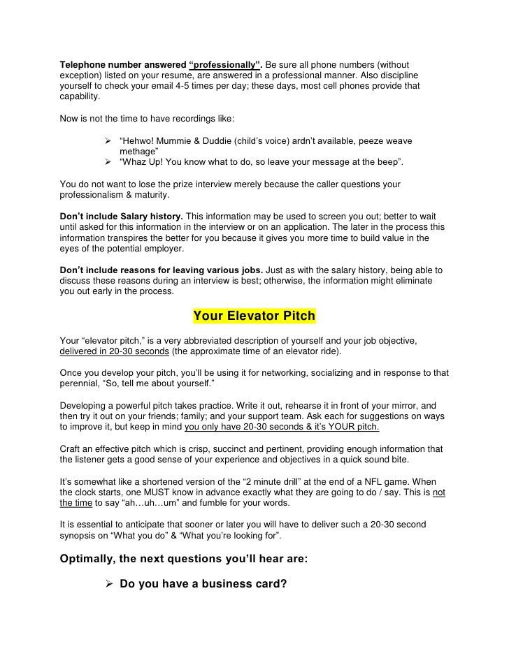 experience professional resumes