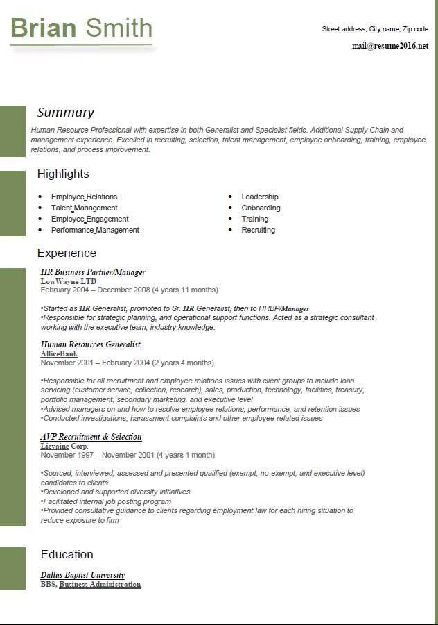 resume new format download