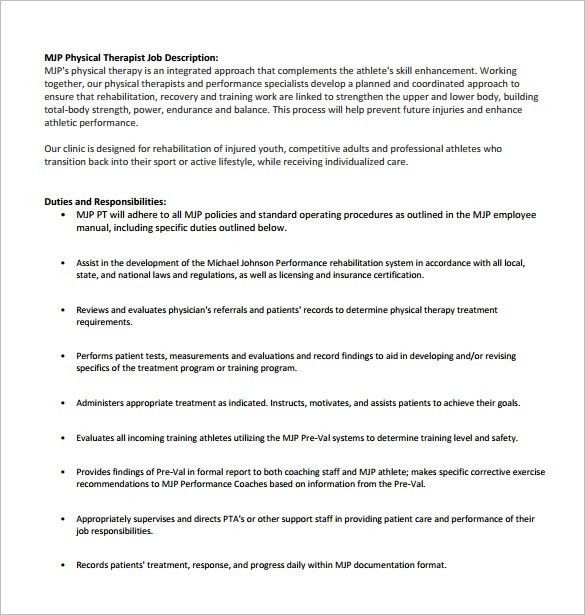Description of a physical therapist job essay Essay Academic Service