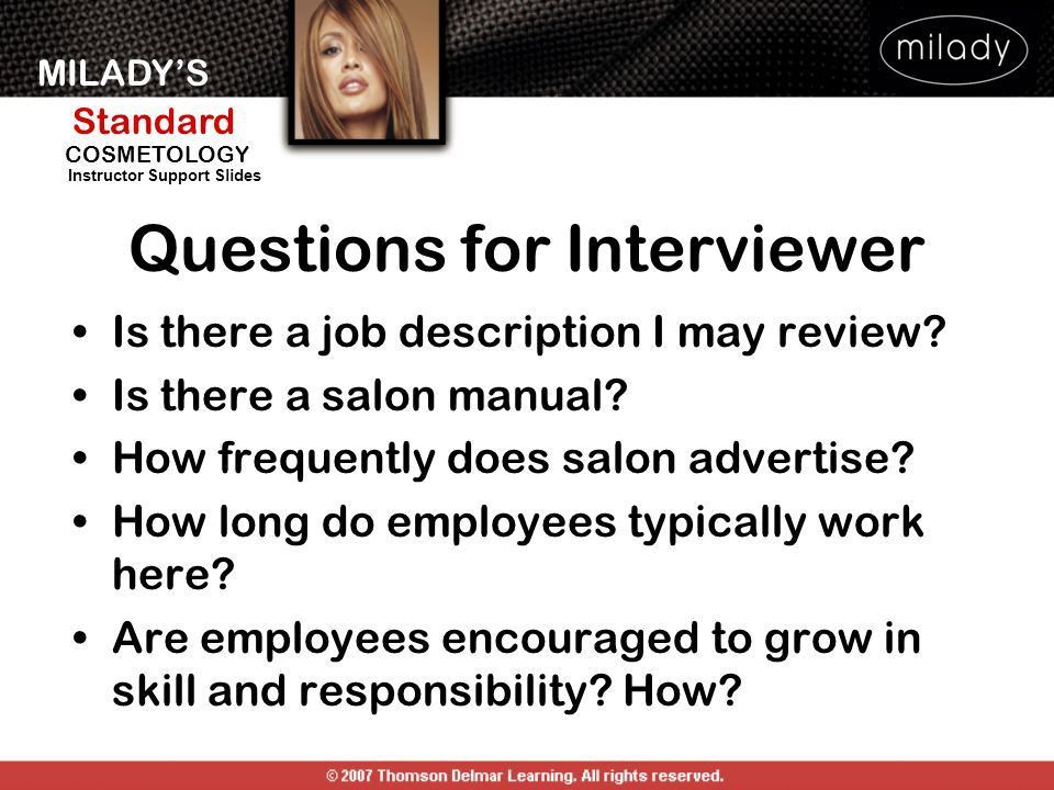 job description for cosmetology