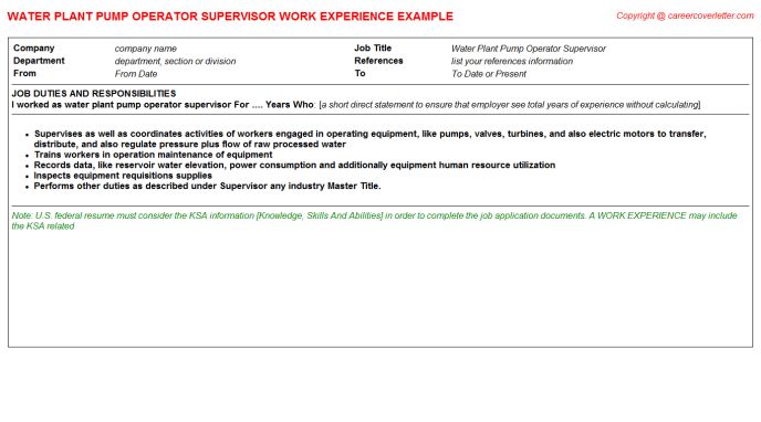 Gas Turbine Operator Sample Resume Operator Resume Sample