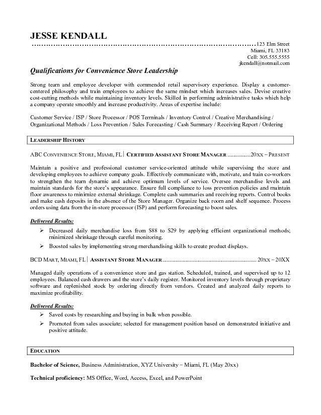 merchandising operation manager resume