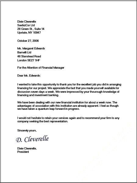 formal letter examples