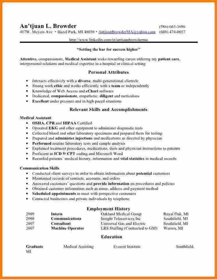 medical assisting resumes